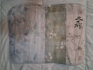 Botanical Stripe Bath Mat Approx 24in W x 17in L